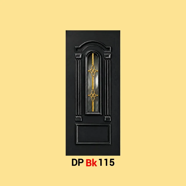 پانل دکوراتیو شیشه دار لمینیت مشکی مدل BK115