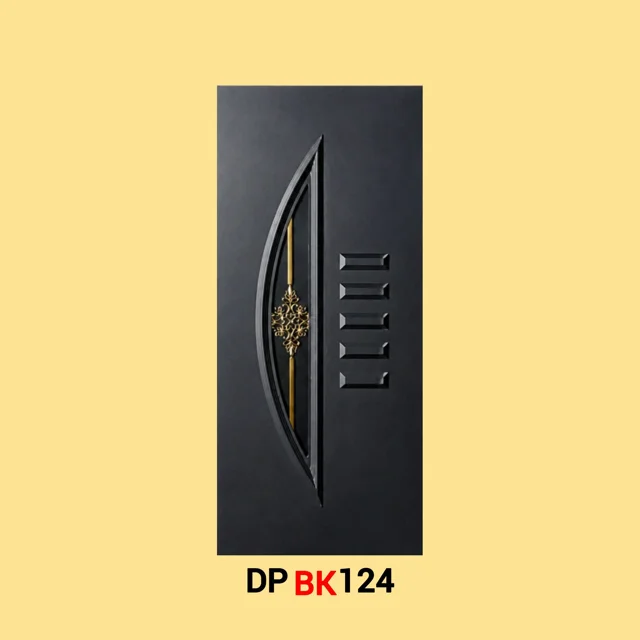 پانل دکوراتیو شیشه دار لمینیت مشکی مدل BK124