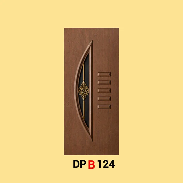پانل دکوراتیو شیشه دار لمینیت قهوه ای مدل B124