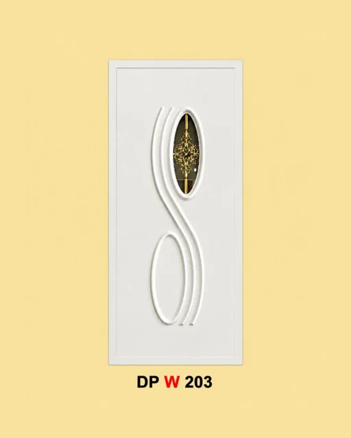 پانل دکوراتیو شیشه دار سفید مدل W203